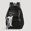 Schoolbag female solid color Harajuku backpack campus style junior high school high school student schoolbag female simple large-capacity backpack 