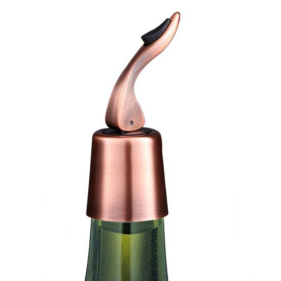 Weinverschluss, gute Abdichtung, Edelstahl, auslaufsicher, einfache Bedienung, langlebiger Vakuum-Weinverschluss