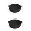 Round Air Fryer Liner Reusable Non-stick Silicone Mat With Handles Microwave Oven Accessories Kitchen Tool