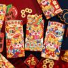 6Pcs Cartoon Dragon Year Red Envelope Chinese Style Dragon Hongbao Exquisite Lucky Bag  New Year