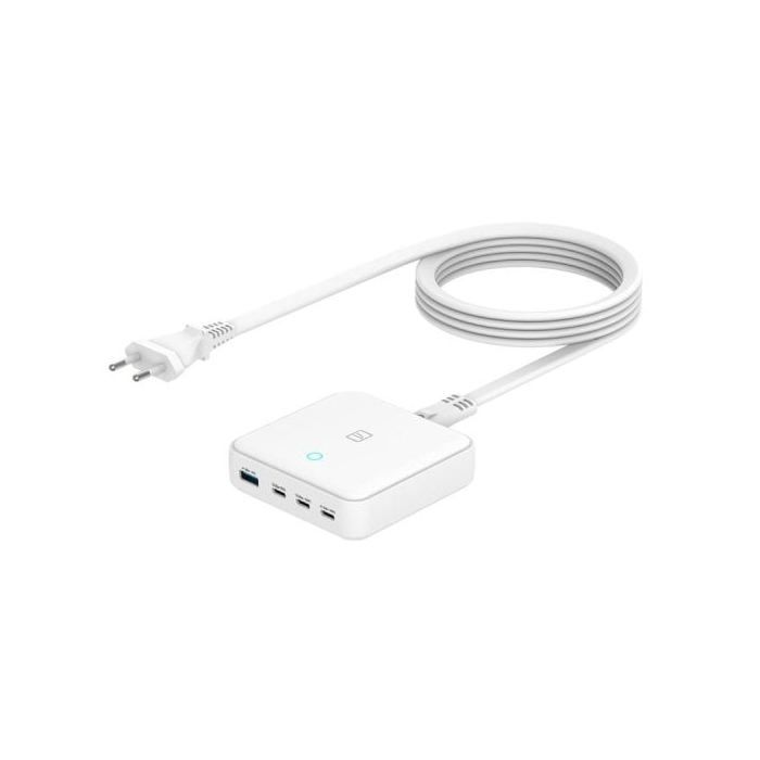 Chargeur - TUCANO - 100W Quick Charge 3.0 - 3x USB-C - 1x USB-A - Blanc