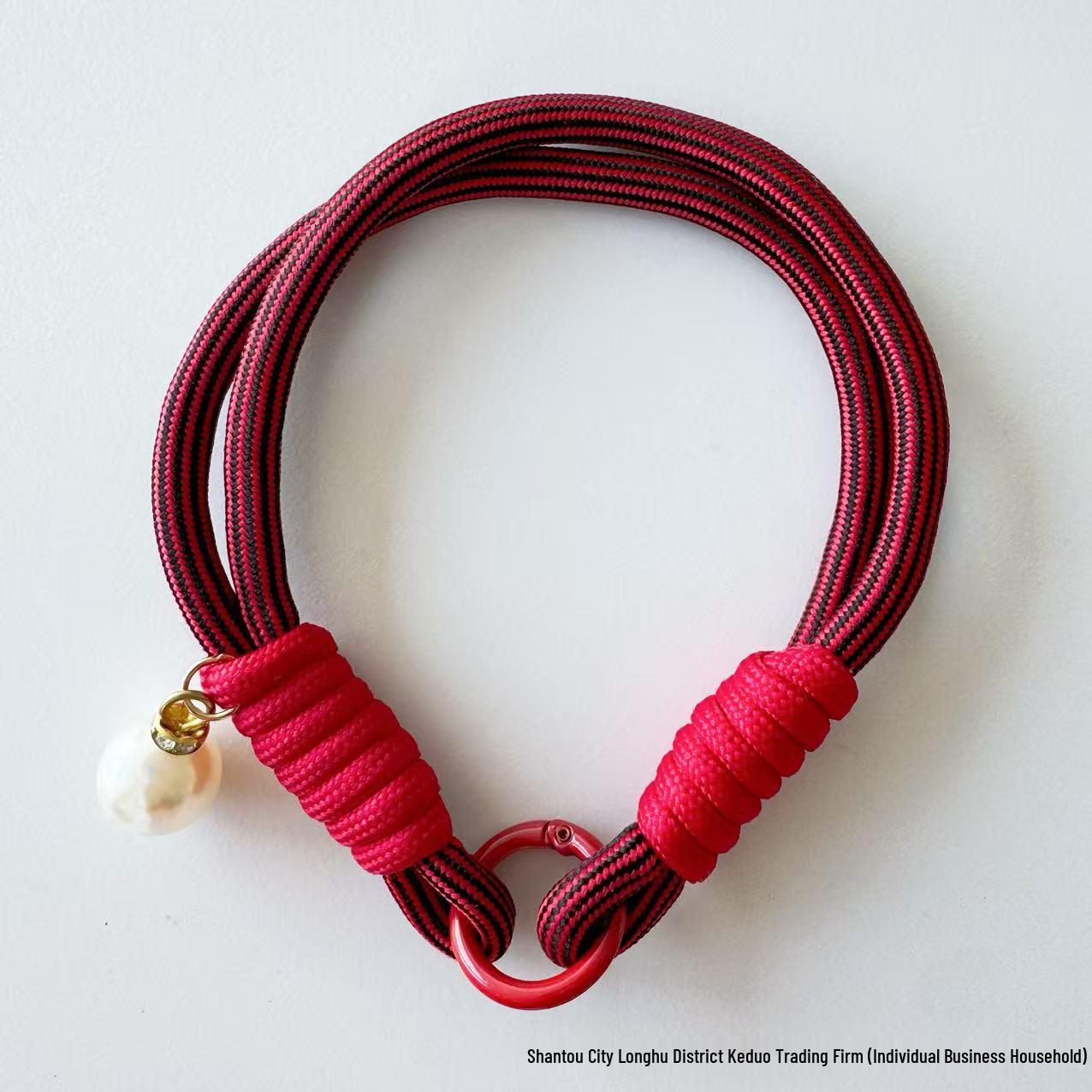 

Pearl Color Block Keychain Lanyard: Fashionable Anti-Lost Strap & Bag Charm