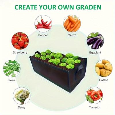 Durable Fabric Raised Garden Bed - Breathable Heavy-Duty Grow Bag for Indoor/Outdoor Easy Setup, Perfect for Vegetables, Flowers, Herbs