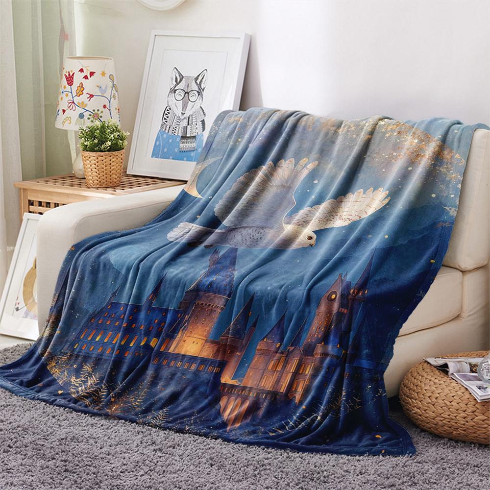 1Pc Cartoon Print Flannel Blanket, High Quality Comfortable for All Seasons, Home Decor, Warmth and Comfort, Perfect for Christmas Birthday Gift