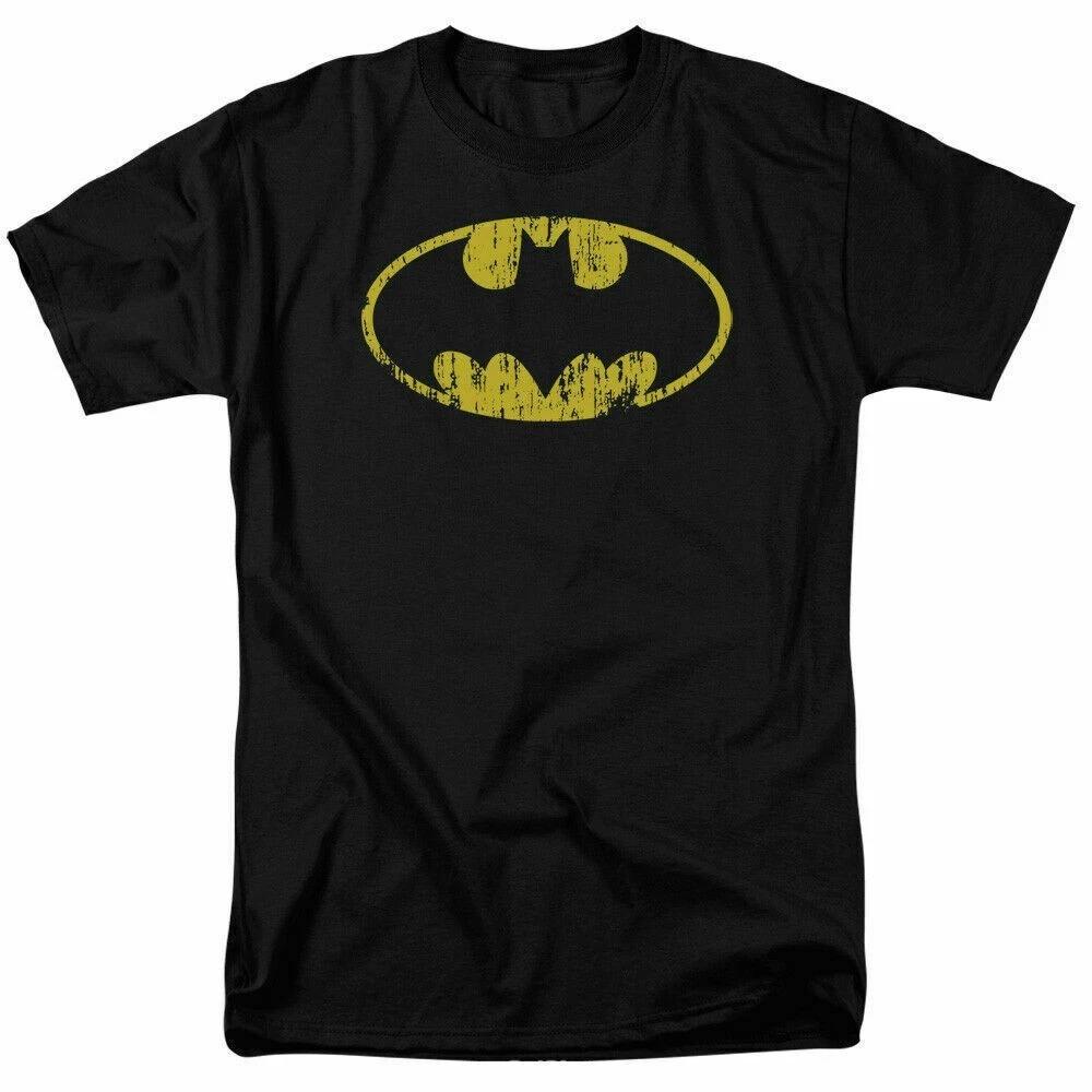 Batman Shirt Distressed Logo T-Shirt Merchandise Gifts Gear Womens Mens Apparel L