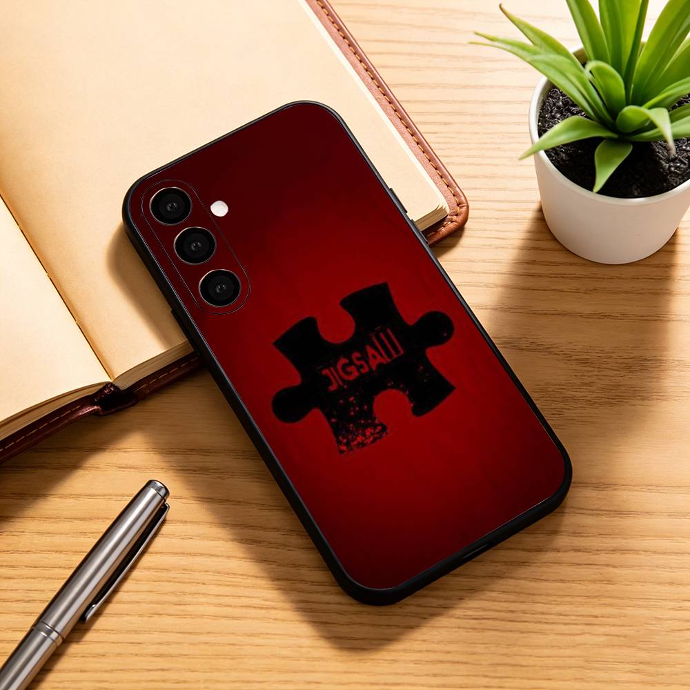 S-Saw Jigsaw-w Phone Case Black Silicone Soft For Samsung Galaxy A73,A72,A71,A70,A53,A52,A51 Samsung a41