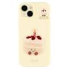 For iPhone 14 Case Pattern Printed 2.0mm TPU Phone Cover with 3D Accessories Decor