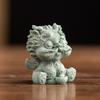 Green Sandstone Lion Beast Tea Pet Yixing Can Be Used To Raise Tea and Play with Ornaments Cute Tea Set Accessories Holiday Gift