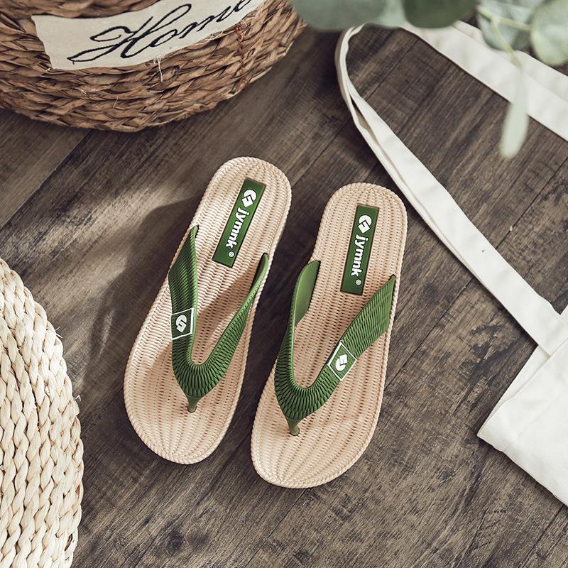 

Summer cool slippers women s non-slip and wear-resistant thick bottom medium heel versatile soft bottom beach outer slippers 40 [one size smaller]