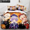 Genshin Impact Anime 3D NEW Duvet Cover Pillowcase Bedding Set Adult Boy Girl Bedroom Decoration Children Single Double Large