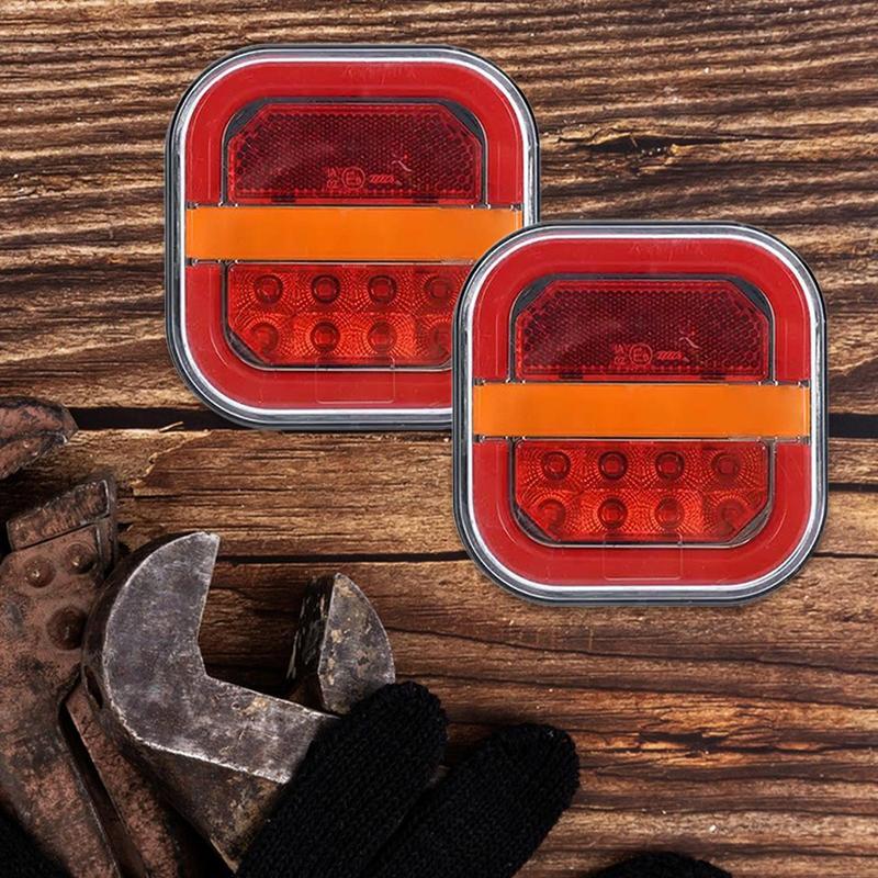 Trailer Tail Light Rear Lamp for Towing Rechargeable High-Intensity Brake Tail Light for Truck Marine Towing RV Trailer