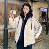 Stripes Contrasting Colors Fake Two-piece Down Cotton-padded Clothes Winter Fashion New Thermal Cotton-padded Jackets Cotton-padded Jackets Women