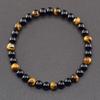 Geometric Green Malachite Stone Bracelet 6mm Black Tourmaline Beads Bracelet  Meditation Jewelry