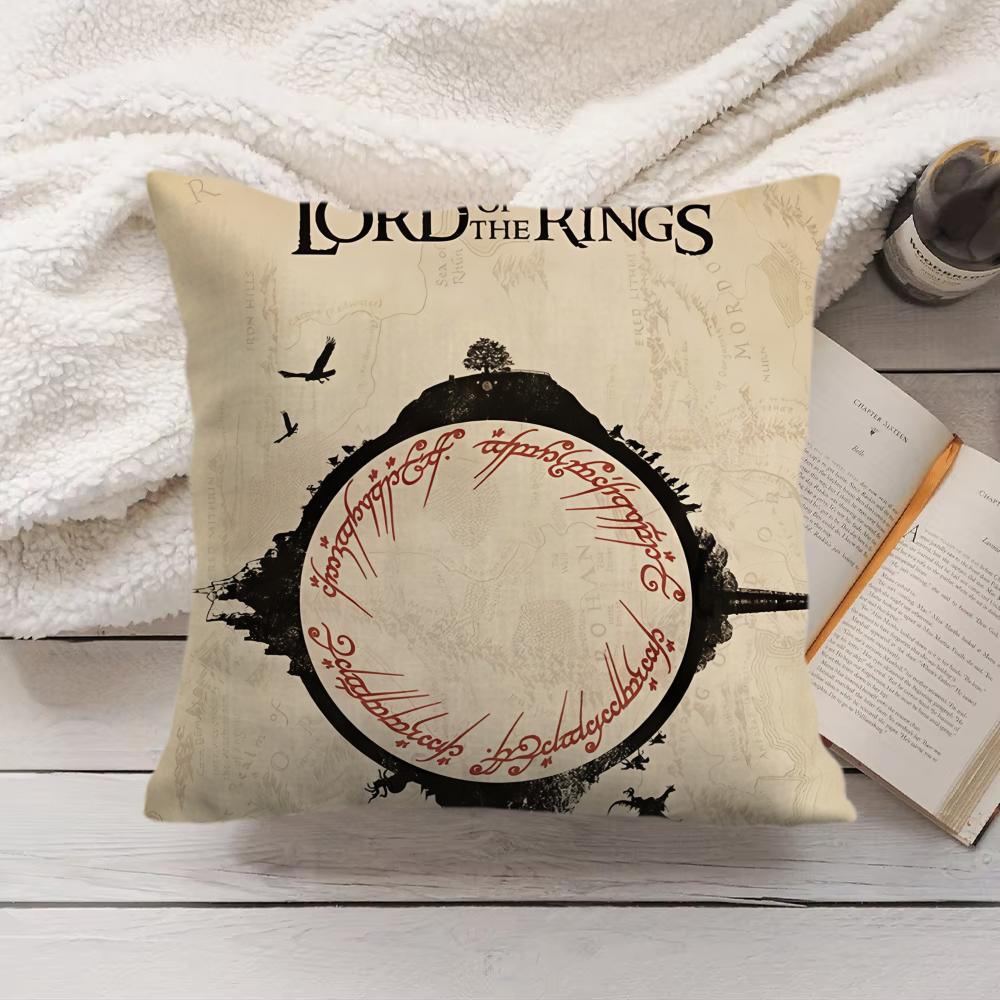 L-Lords Of The R-Rings Cushion Cover Soft Short Plush Pillow Cover Smooth Cozy Texture Aesthetic Cushion Case Home Decor