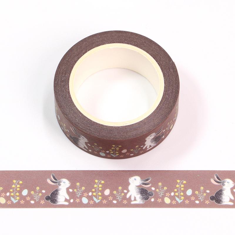 

1PC. Decorative Easter Egg Rabbits Donut Cake Washi Tapes Paper Set DIY Adhesive Masking Tape Cute Stationery School Supplies