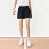 Li-Ning Quick-Dry Elastic Waist Mid-Rise Casual Shorts Unisex Shorts Black AAPU045-1