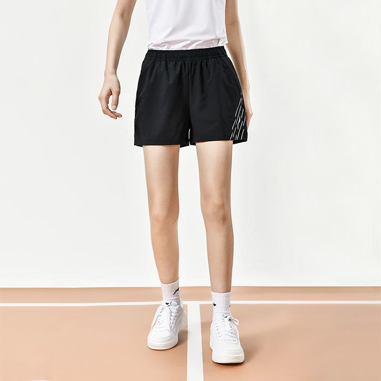 Li-Ning Quick-Dry Elastic Waist Mid-Rise Casual Shorts Unisex Shorts Black AAPU045-1