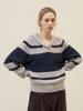 Nobeu Chunky Raglan Knit_Oat X Navy