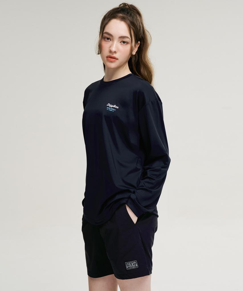 Leijibi [Set] Airfresh String Rash Guard + Stretch Shorts Swim Shorts W Black