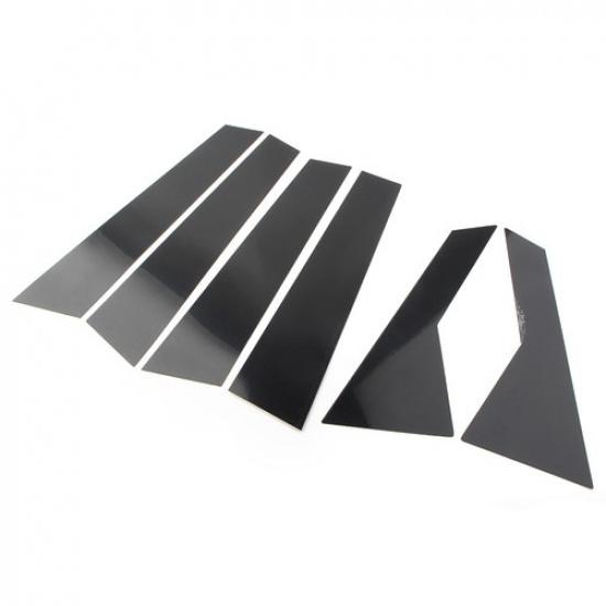 For VW Jetta - Door Trim Pillar Posts 6pcs/ Set Piano Cover Black