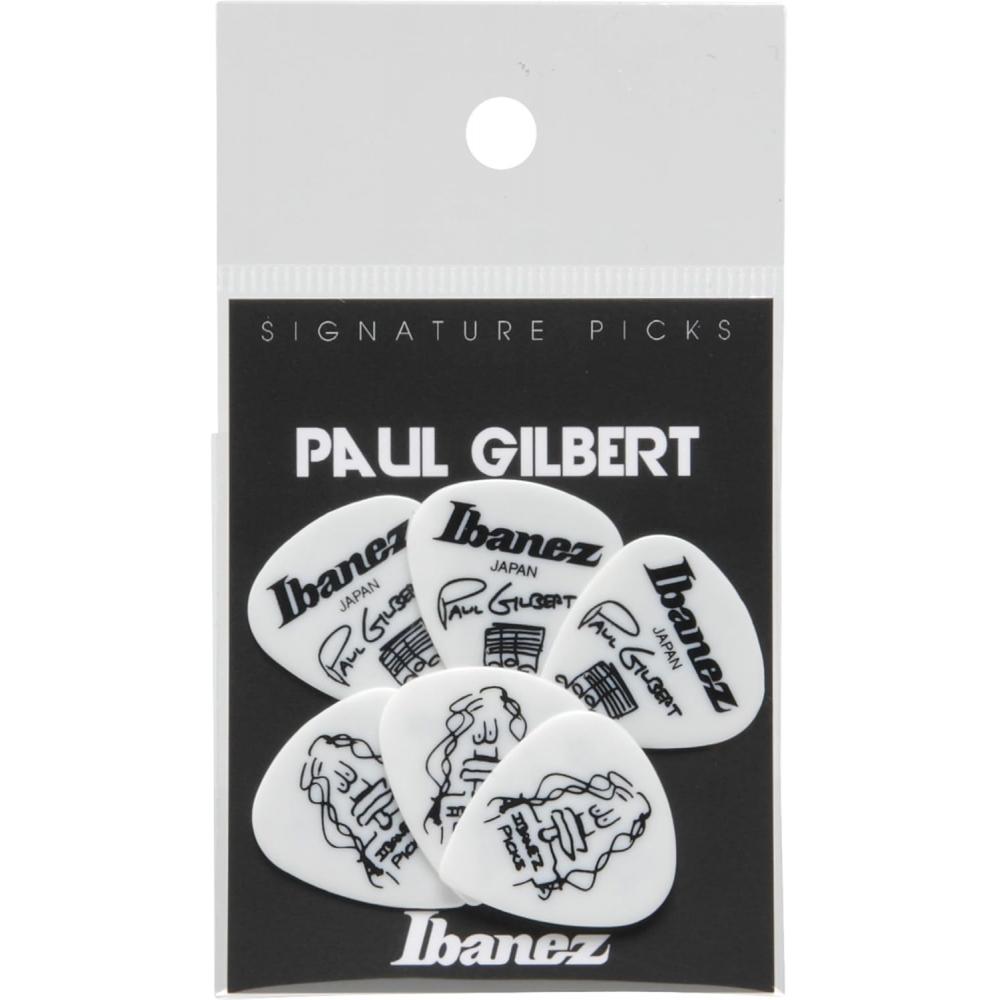 Ibanez Ibanez Медиаторы Paul Gilbert Signature 6 шт. [Белый] B1000pg Короткая капля Белый
