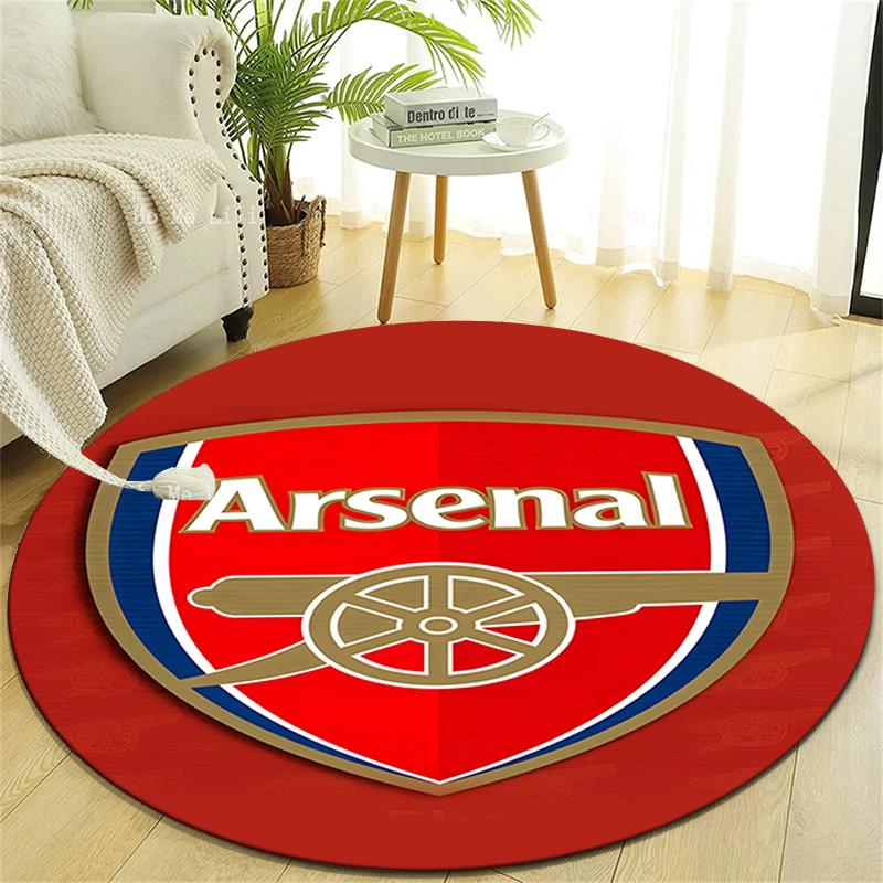 1 st A-Arsenal Tryck Rund Matta Stol Rund Matta Lämplig för Sovrum Vardagsrum Heminredningsmatta