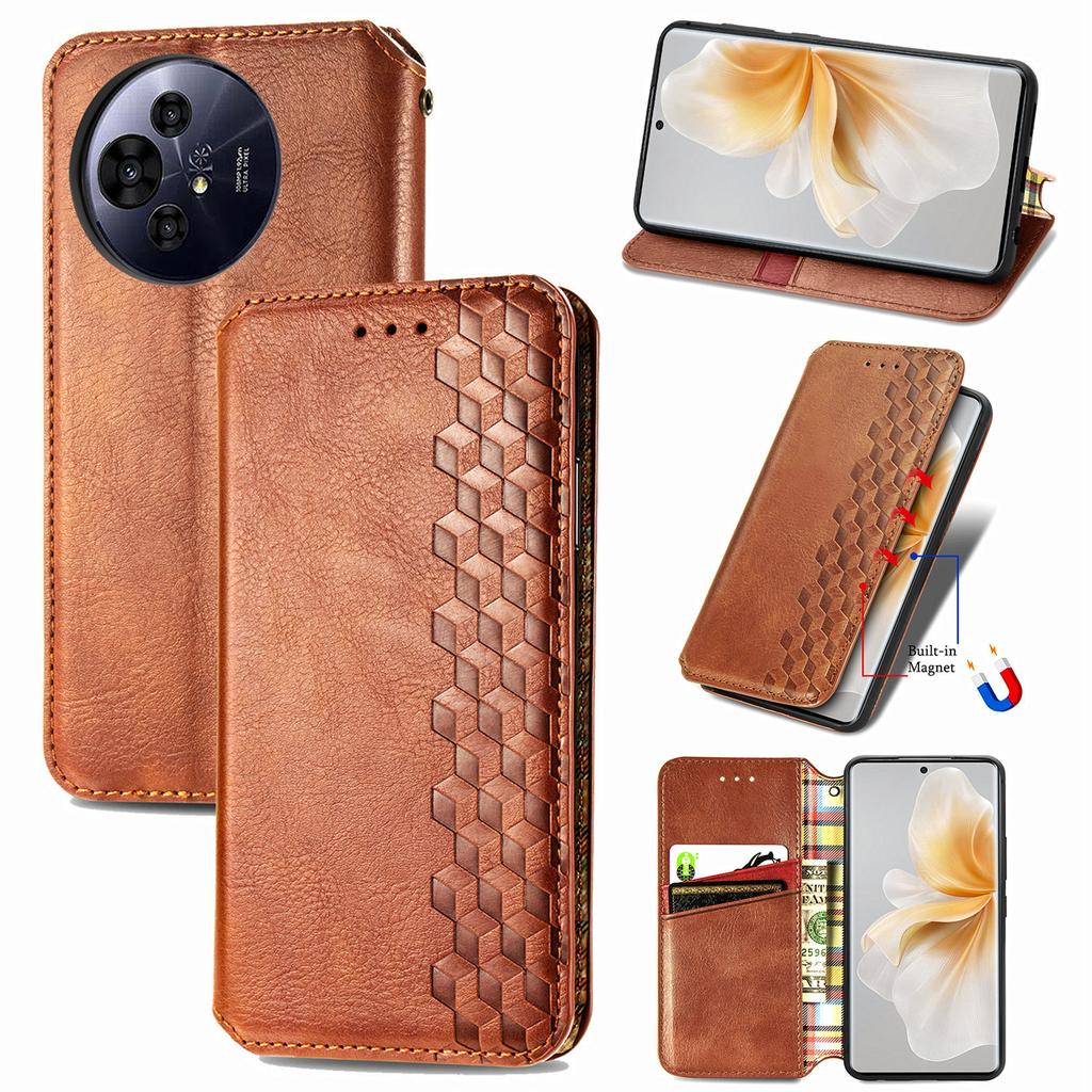 Für TCL 50 Pro Nxtpaper 5G PU Lederhülle Rautenprägung Brieftasche Ständer Handyhülle
