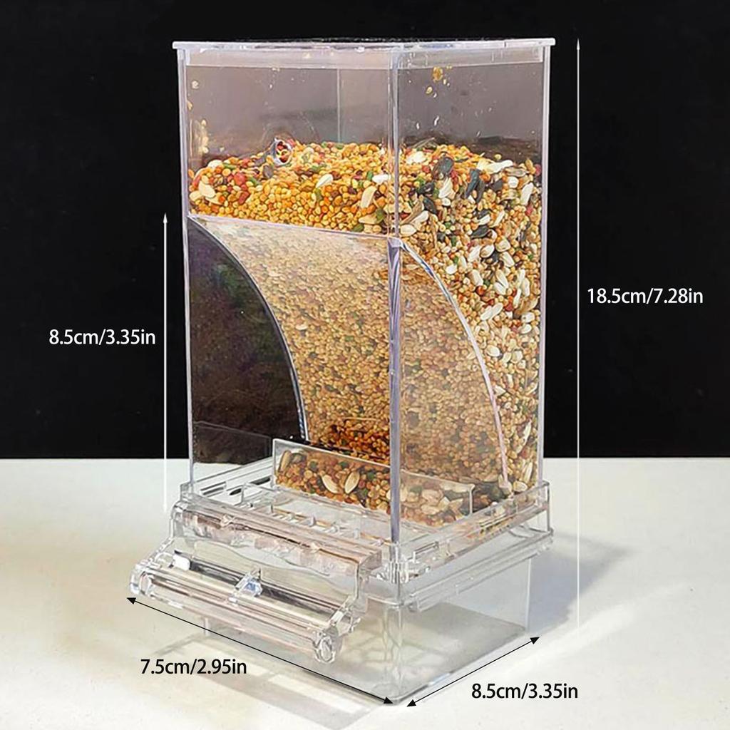 Antispilling Birdcage Feeder Parrots Feeding Box for Budgies Automatic Bird Feeder Seed Container Bird Feeding Supplies