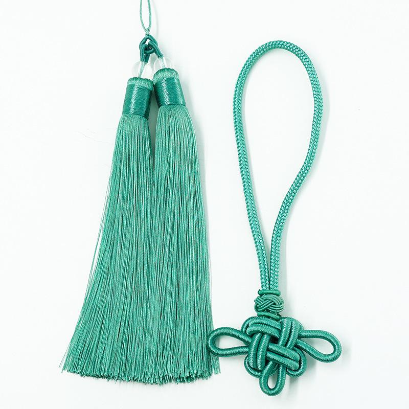 Pandantiv cu ciucure nod chinezesc bicolore pentru meșteșuguri DIY