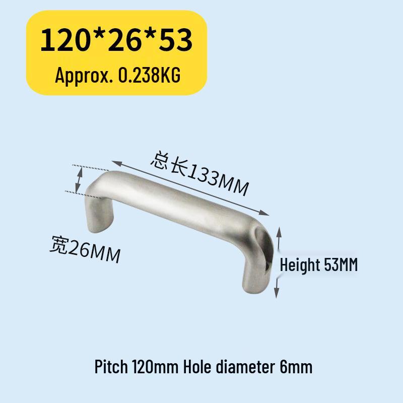 304 Stainless Steel Heavy-Duty Bow-Shaped Surface-Mounted Door Handle