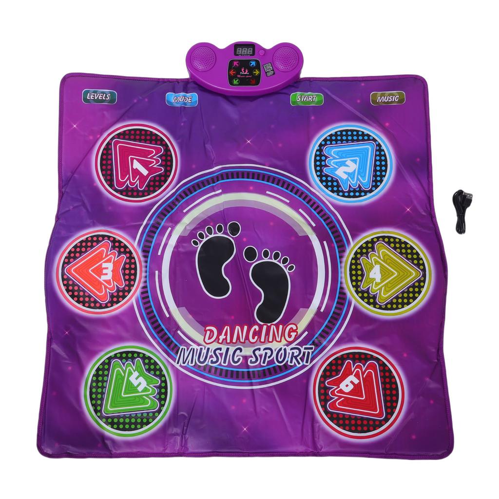 Dance Mat Toy for 3 to 12 Year Old Kids Wireless Bluetooth Adjustable Volume Electronic Dance Pad with Light Up 6