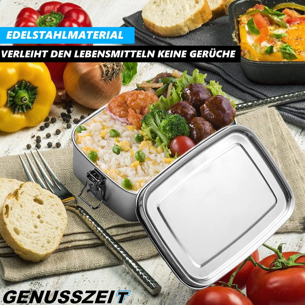 GENUSSZEIT Stainless Steel Lunch Box Breakfast Box Lumberjack Box with Handle