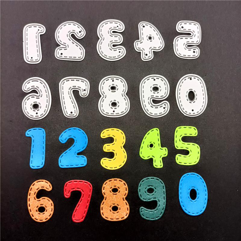 Numbers Metal Cutting Dies Stencil for DIY Scrapbooking Photo Album Embossing Paper Cards Crafts Diecuts