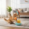 Colorful Feather Cat Interactive Toy Rotating Wobble Tumbler Boat Cat Tumbler Toy  Exercise