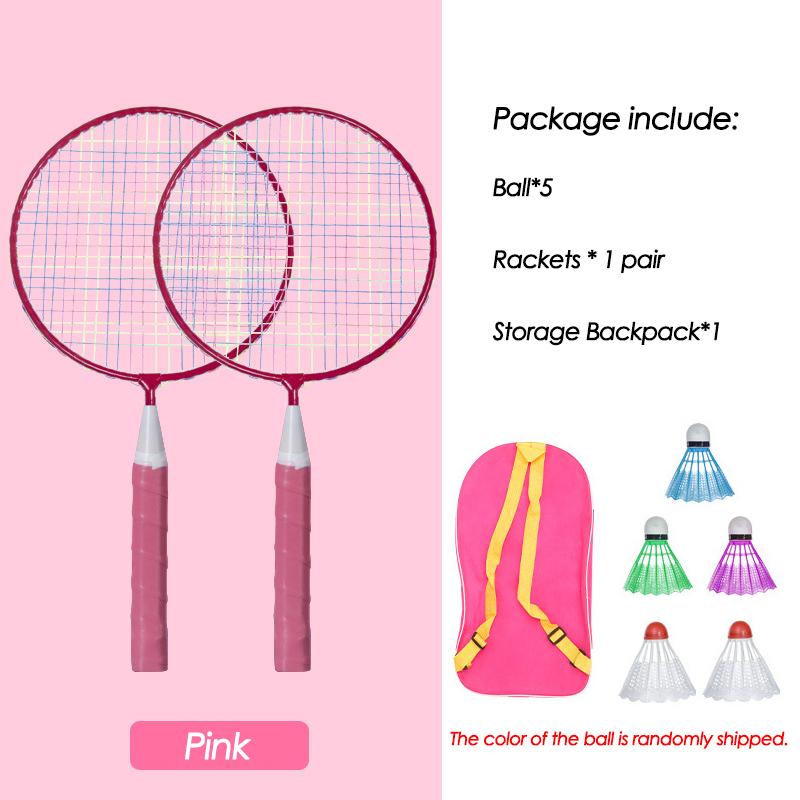 

Детские игрушки для тенниса, бадминтона, спортивные игрушки для отдыха в помещении, теннисные ракетки, игрушки для родителей и детей, подарки для детей розовый