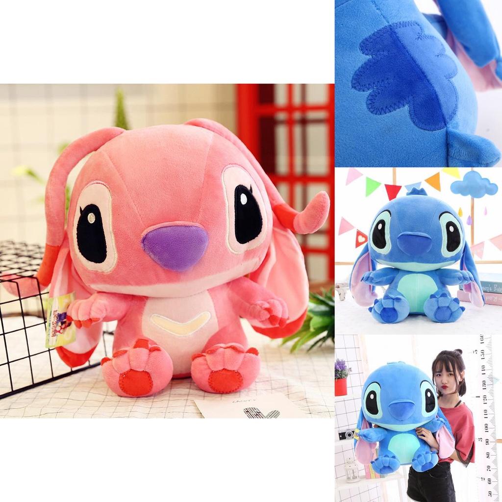 Large Cuddly Soft Disney Lilo Stitch Stitch Angel Plush Toy
