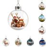Acrylic Christmas Transparent Ball Ornament for Holiday Tree Decor