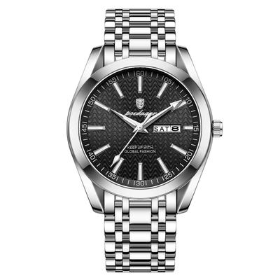 Luxury Watch For Man Waterproof Luminous Date Week Stainless Steel Men Watch Casual Quartz Men's Watches Male Clock