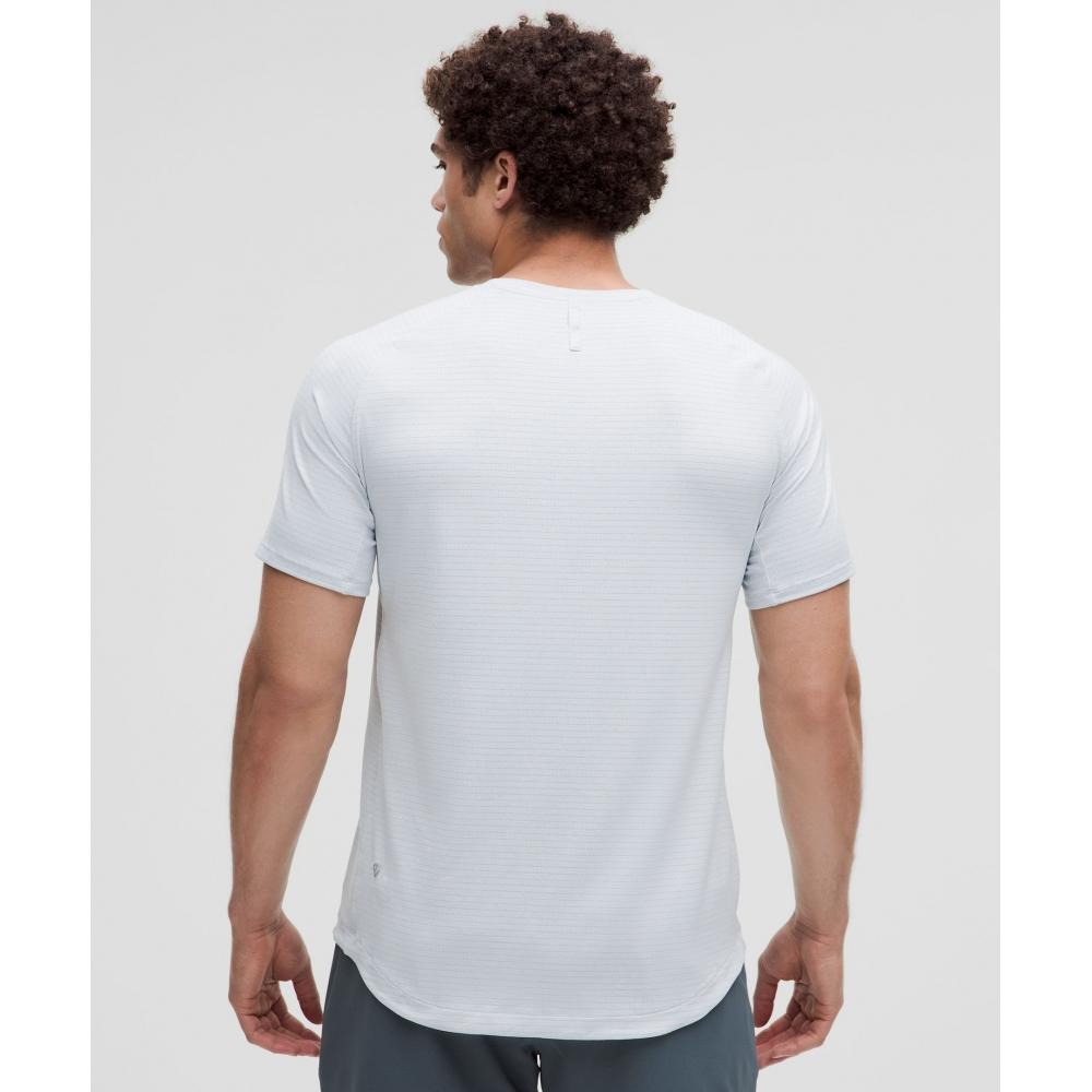 Lululemon License To Train Short Sleeve Shirt Heathered Starch Blue