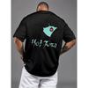 Men'S Casual Short Sleeve T-Shirt | Cyan Piranha Hot Tuna T-Shirt, Machine Washable Regular Fit , Crew Neck Versatile for Outdoor Sports