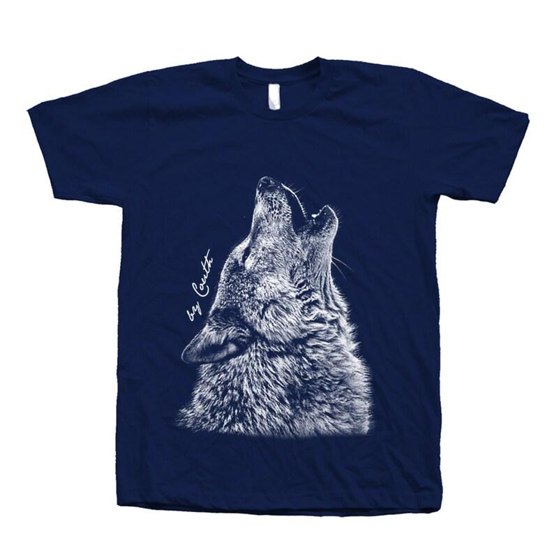 Varg Män Neutral Ylande Varg Djurtryck Tryck Rundhals Svart T-shirt Vargtröja Djurtröja Personlighet Casual Street Toppar