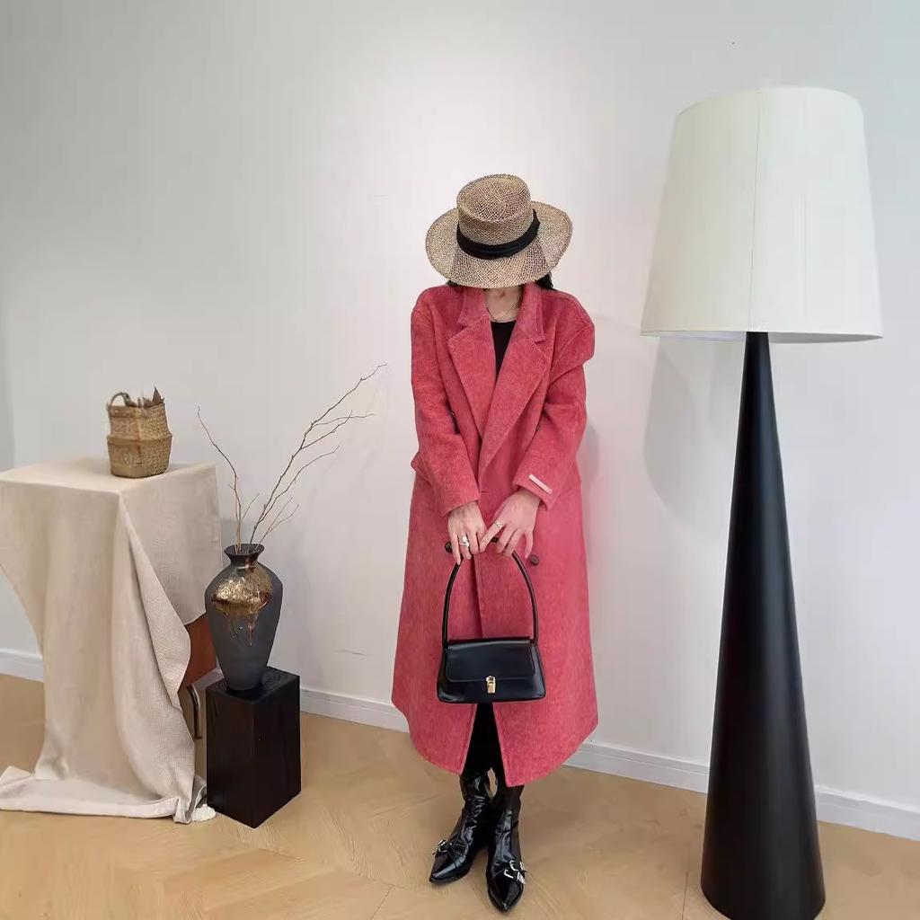 New Autumn and Winter Double-sided Wool Coat Long Korean Style Loose Casual Woolen Coat