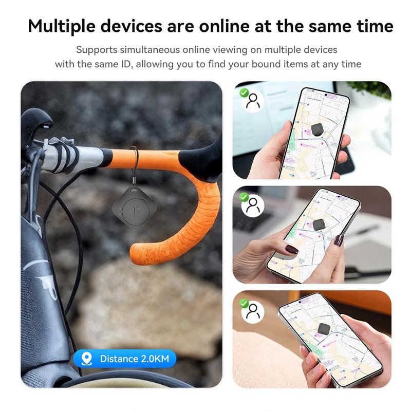 1/4PCS Mini GPS Tracker Smart Tag Anti-lost Finder Locator for Key Wallet Car Work with Apple Find My /Google Find My Device APP