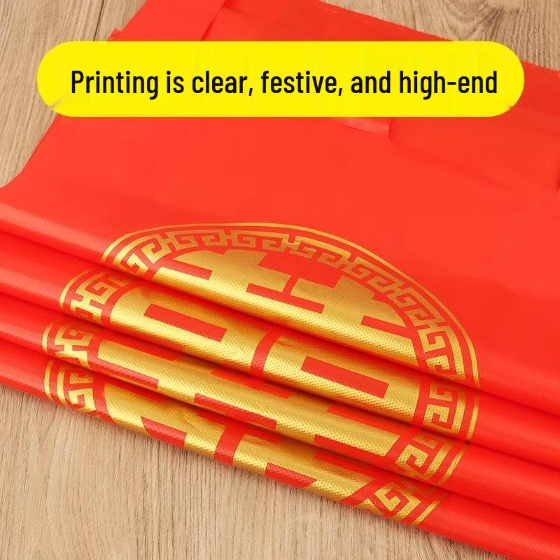 50 Stück Rote Doppeltes Glück Hochzeitsgeschenktüten - Einweg für Zigaretten & Alkohol