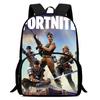 15 Inch Fortnite Cartoon Backpack Unisex for Boys Girls with Front Pocket Lightweight Student School Bookbag Large Capacity