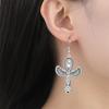 EUEAVAN Goddess Isis Wings Earrings Stainless Steel Ancient Egyptian Ankh Cross Eye of Horus Earrings for Women Jewelry Gift