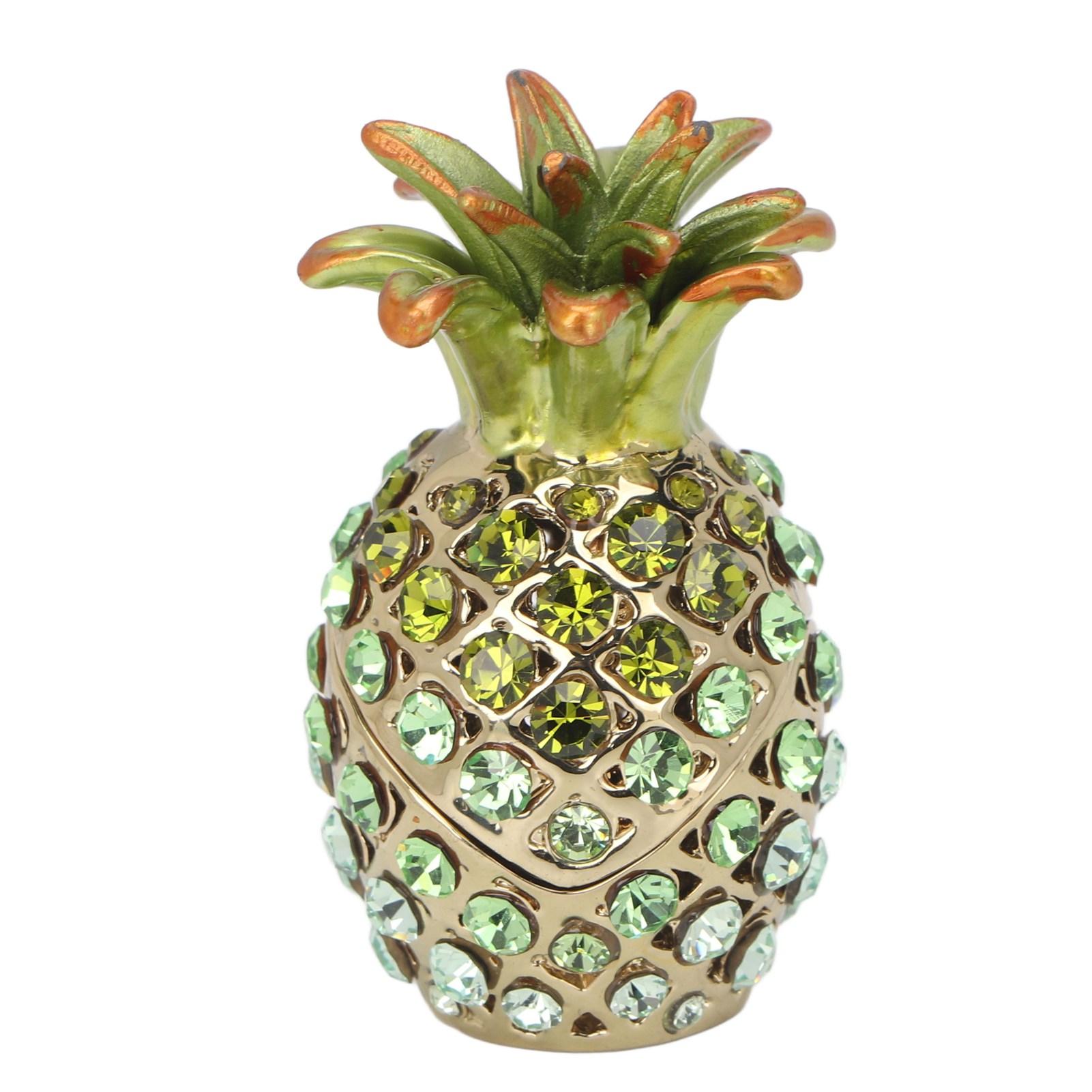 

Trinket Boxes Vintage Exquisite Handcraft Rhinestones Trinket Boxes Hinged Jewelry Box for Rings Earrings Green