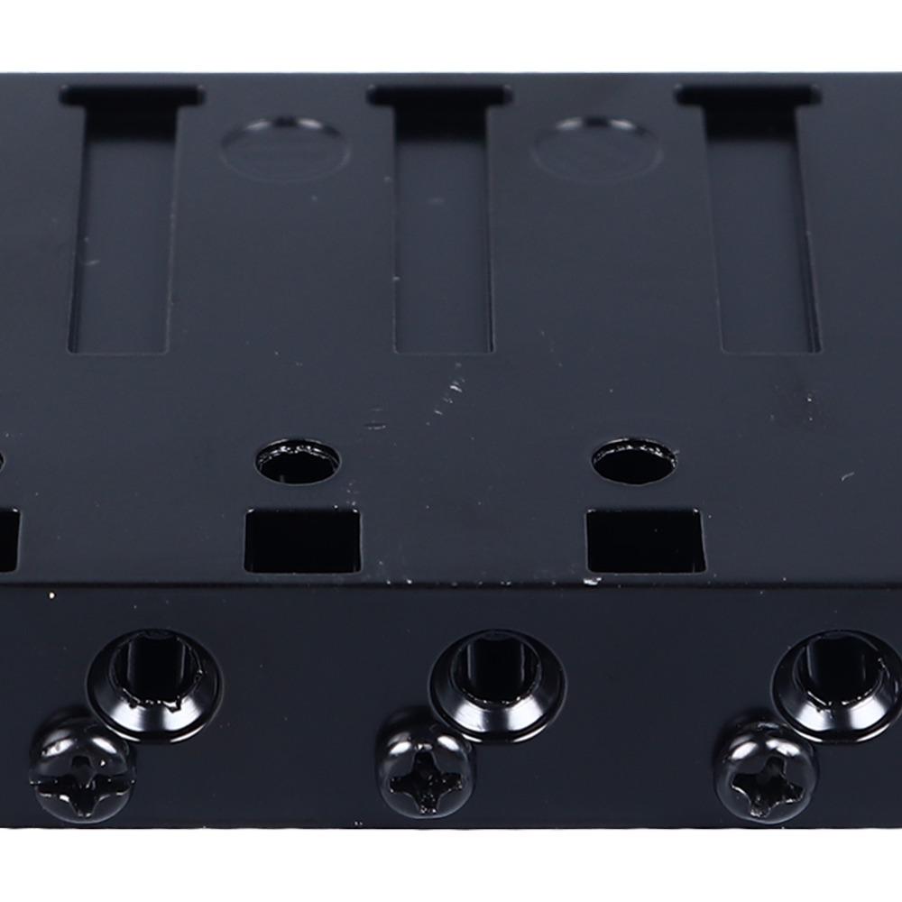 Metal Electric Bass Bridge Silver And Black Thickened Tailpiece Bridge Bass Guitar Replacement чёрный