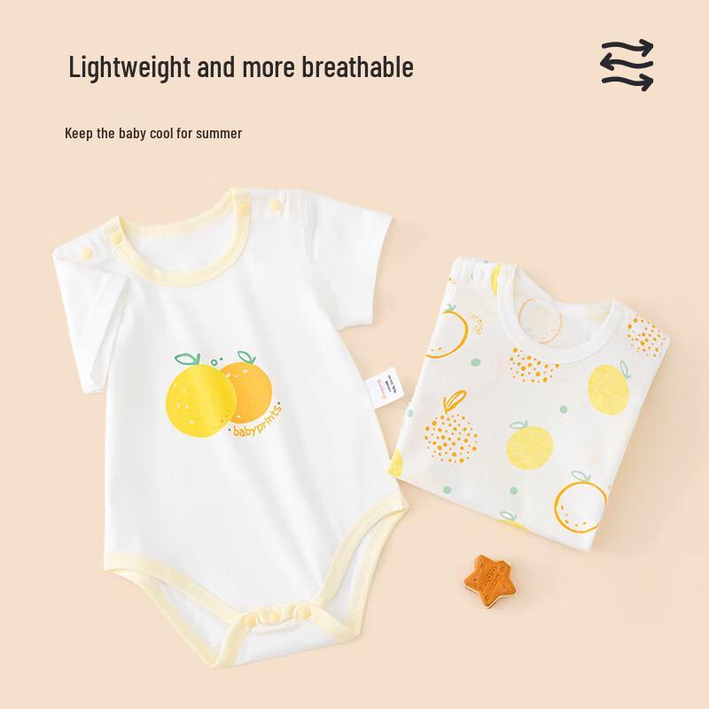 Babyprints Infant Short-Sleeve Cotton Bodysuit