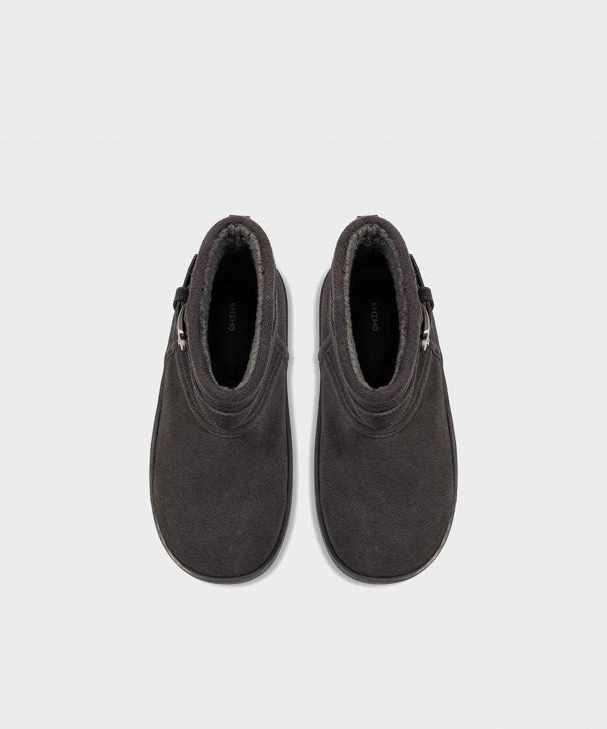 Khiho Boucle Buckle Shorts Winter Boots Gray